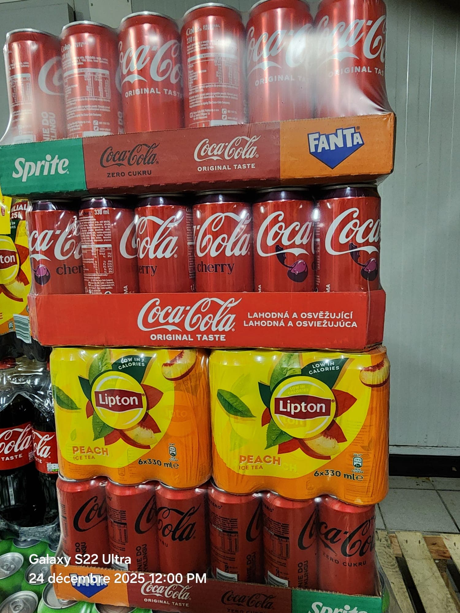 Boissons en stock
